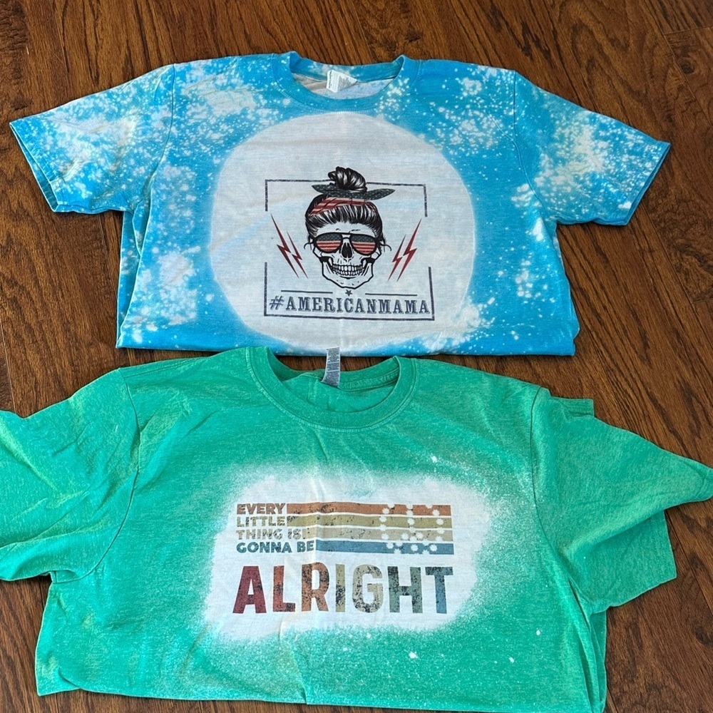 Gildan bleached Short Sleeve Tees